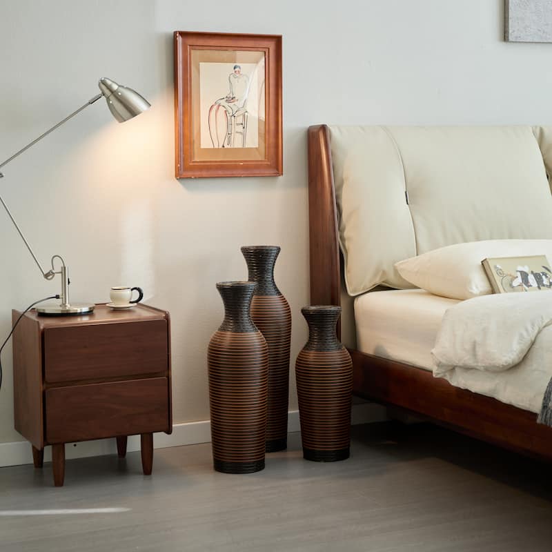 Desktop Vase, Brown Decorative Floor Vase, Classic and Neat Floor Vase, High Independent Flower Stand, Artificial Vine Vase