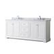 Option White / White Carrara Marble Top / Polished Chrome