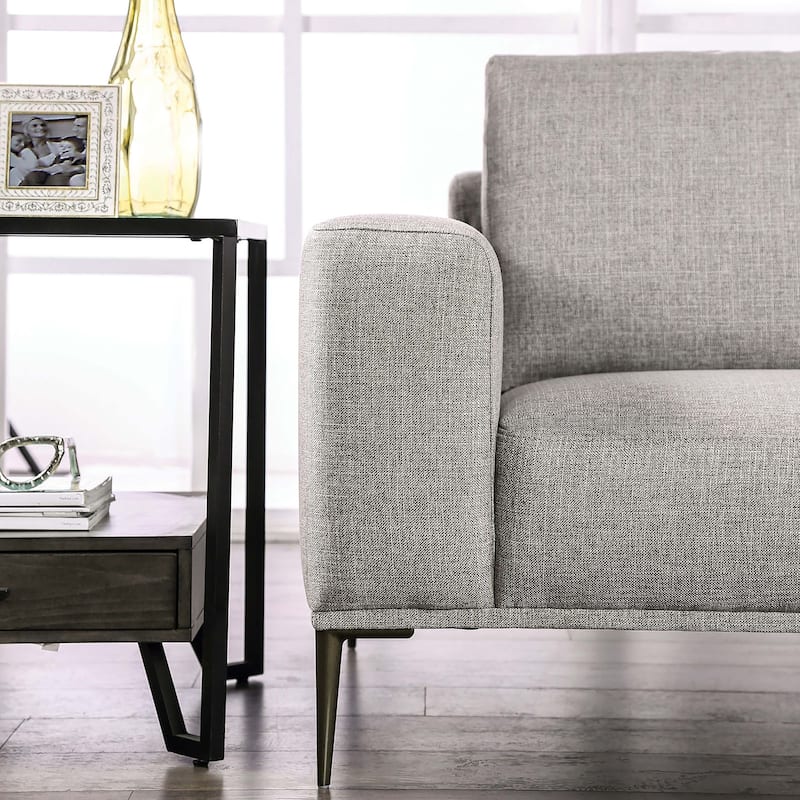 Furniture of America Danio Contemporary Chenille Track Arms Sofa