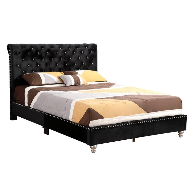 Maxx Tufted Upholstered Queen Panel Bed