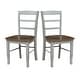 preview thumbnail 3 of 128, International Concepts Solid Wood Madrid Ladderback Chairs, Set of 2 - N/A