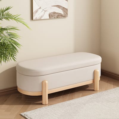 Christopher Knight Home - Wyeth Fabric and Rubberwood Storage Bench