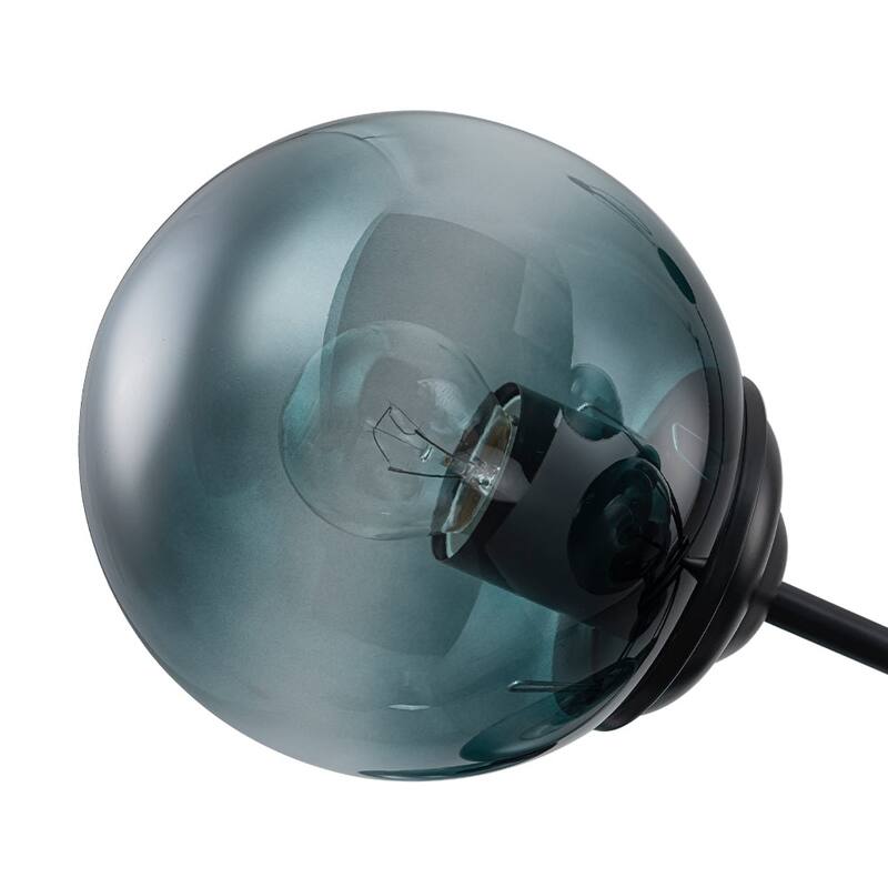 Mid-Century 12-Light Sputnik Blue Glass Bubble Chandelier 35.4in