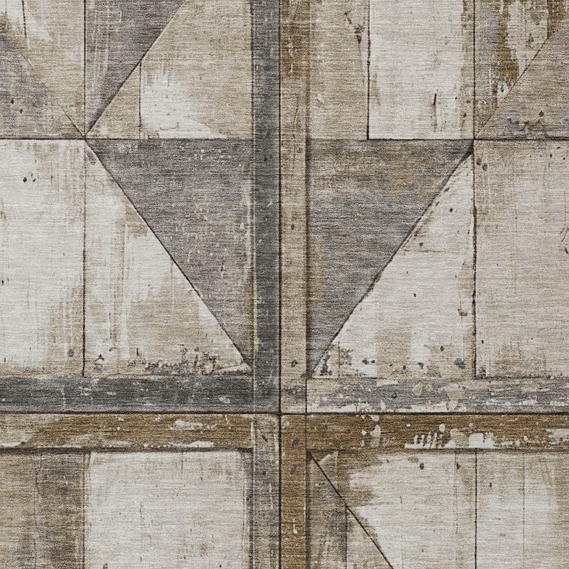 HomeRoots Geometric Transitional Rectangle Outdoor Rug