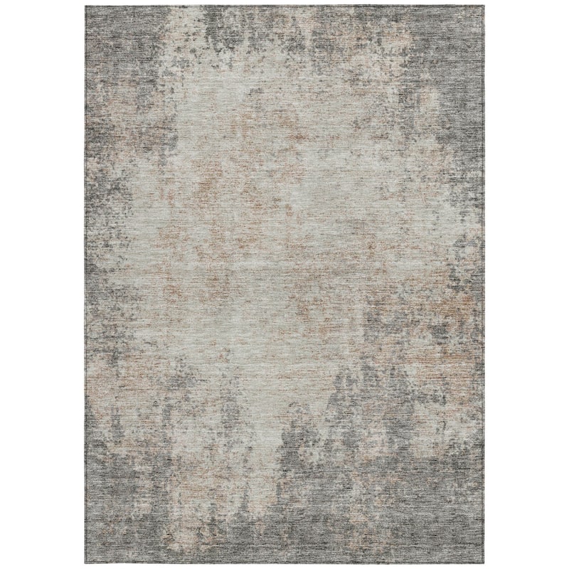 HomeRoots Abstract Transitional Rectangle Outdoor Rug