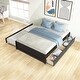 preview thumbnail 6 of 49, Full Kids Platform Bed with Twin Trundle and 2 Drawers