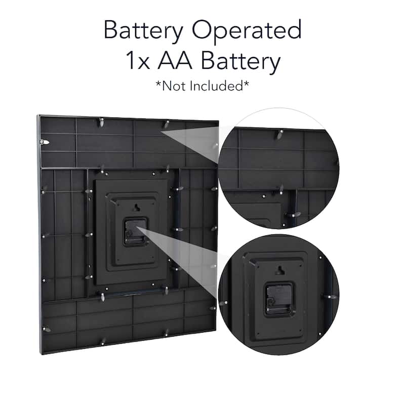 American Art Decor Picture Frame Collage Wall Clock 12 Photo Display Slots