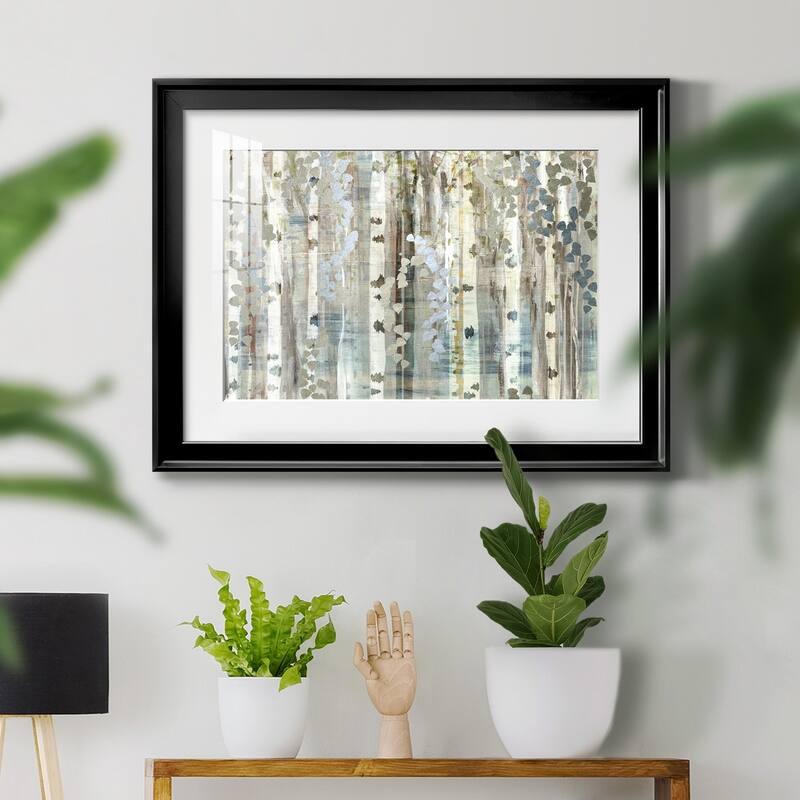 Birch Wood Meadow Premium Framed Print - Ready to Hang