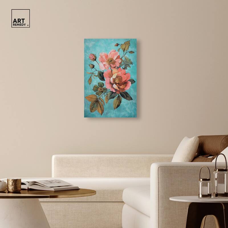 Floral Azure Ascent I Canvas by Art Remedy, Gallery Wrapped