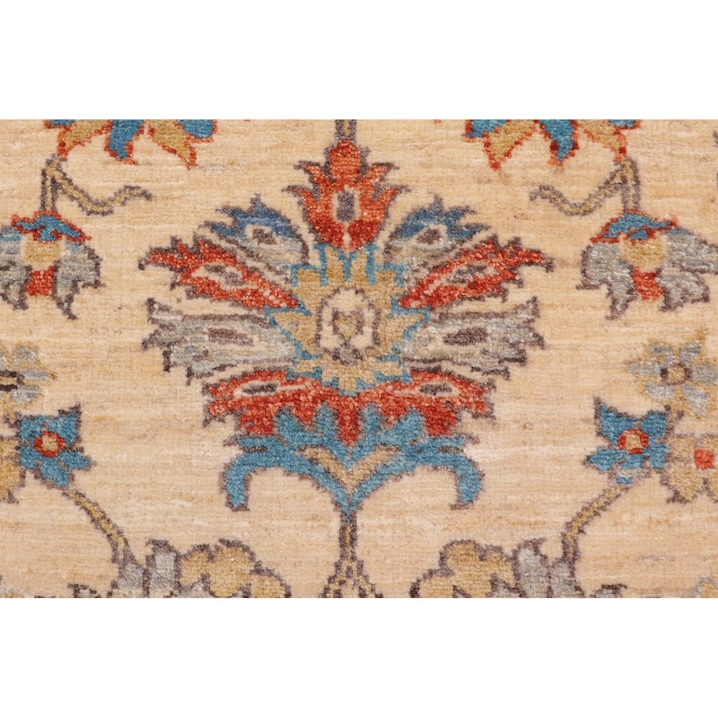 Classic Ziegler Ulises Beige Rust Hand-Knotted Wool Runner - 2'1'' x 4'9''