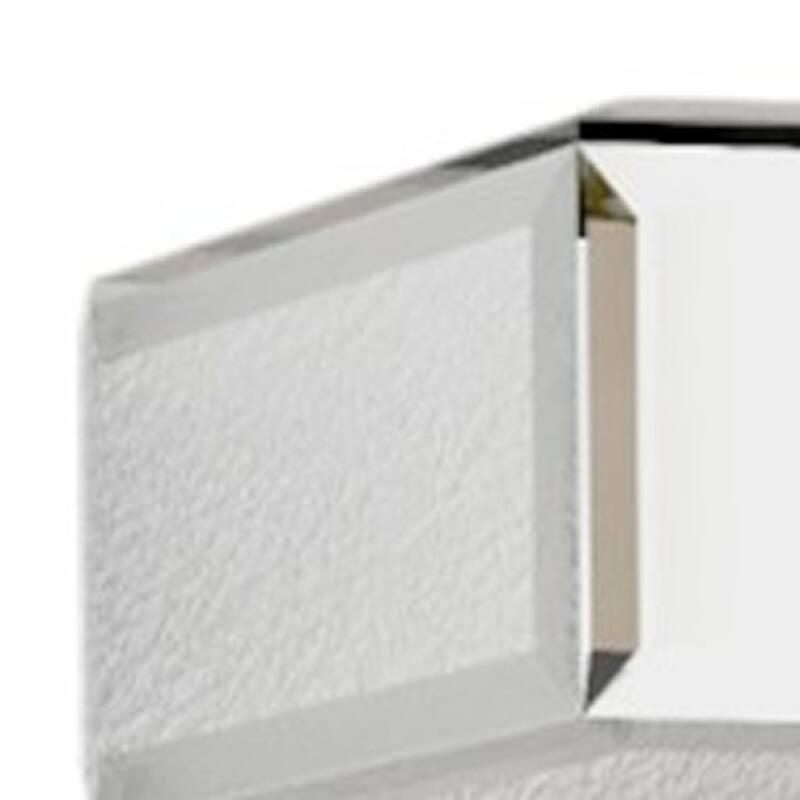 HomeRoots Set Of Three Silver Glass Wall Mounted Floating Shelf - 14.57 in. x 1.57 in. x 5.31 in.