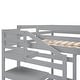 preview thumbnail 25 of 26, Full Size Pine Loft Kids Bed Frame with Built-in Storage Staircase and Clothes Hanger, Maximized Under-Bed Space, White