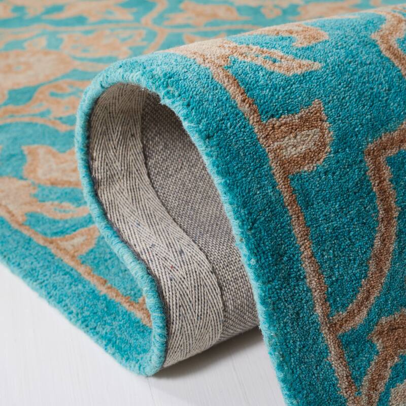SAFAVIEH Handmade Heritage Peony Damask Traditional Oriental Wool Rug