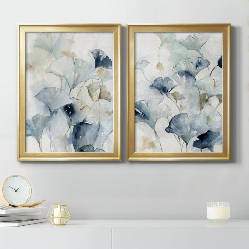 Indigo Ginkgo I Premium Framed Print - Ready to Hang - Multi-Color