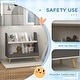 preview thumbnail 2 of 4, Two tiers and five compartments Kids Bookcase - 31.5" L x 13.4" W x 28.5" H
