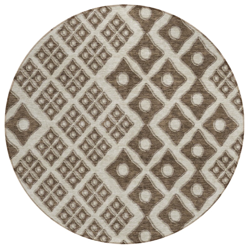 Machine Washable Indoor/ Outdoor Chantille Diamond Rug