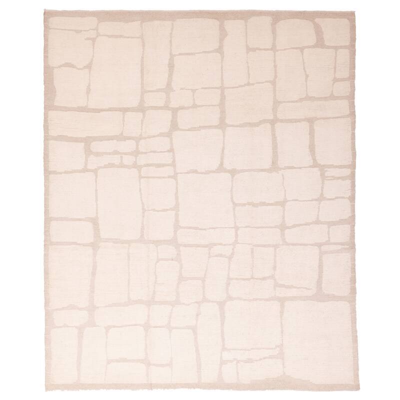ECARPETGALLERY Hand-knotted Pak Finest Marrakesh Cream Wool Rug - 8'4 x 10'0