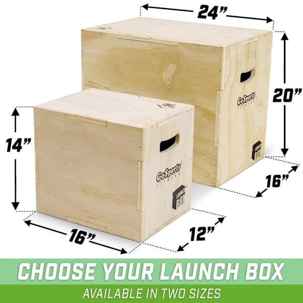 GoSports Fitness Launch Box - Wood Plyo Jump Box - Adjustable Height - On  Sale - Bed Bath & Beyond - 33699429