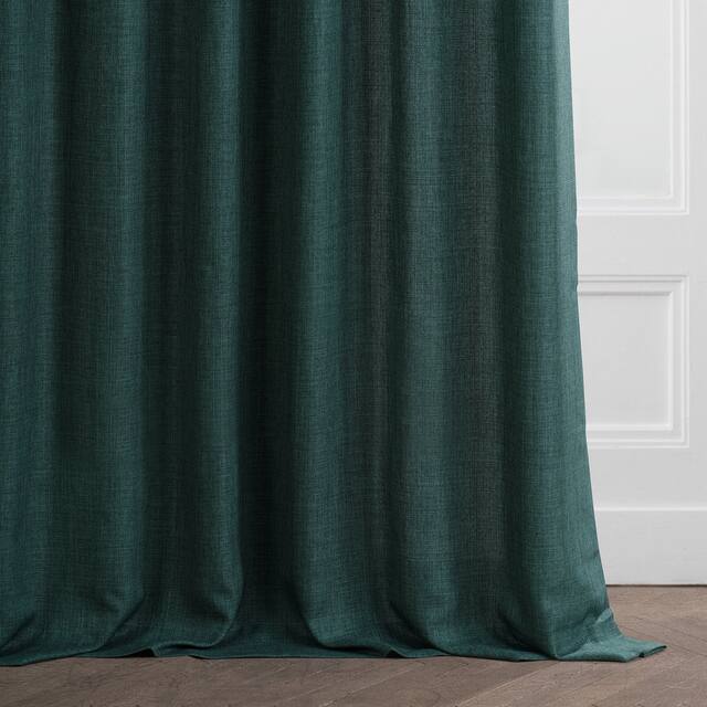 Exclusive Fabrics Italian Faux Linen Curtain (1 Panel)