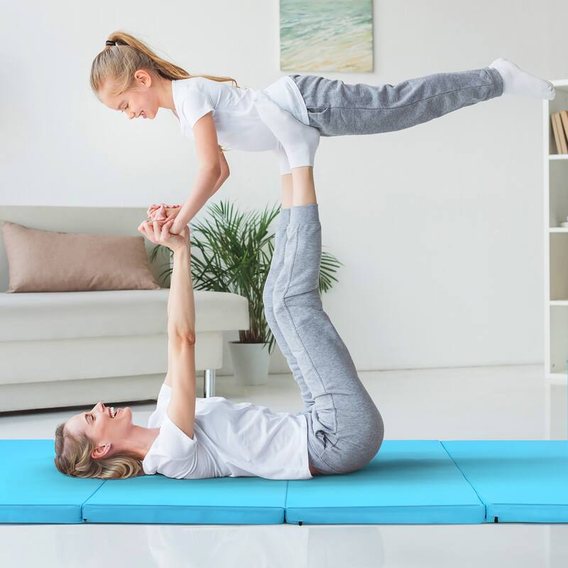 Costway 4'x8'x2'' Gymnastics Mat Thick Folding Panel Aerobics Exercise - See Details