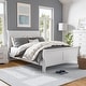 preview thumbnail 11 of 13, Furniture of America Mayday Traditional Solid Wood Sleigh Bed White - Queen