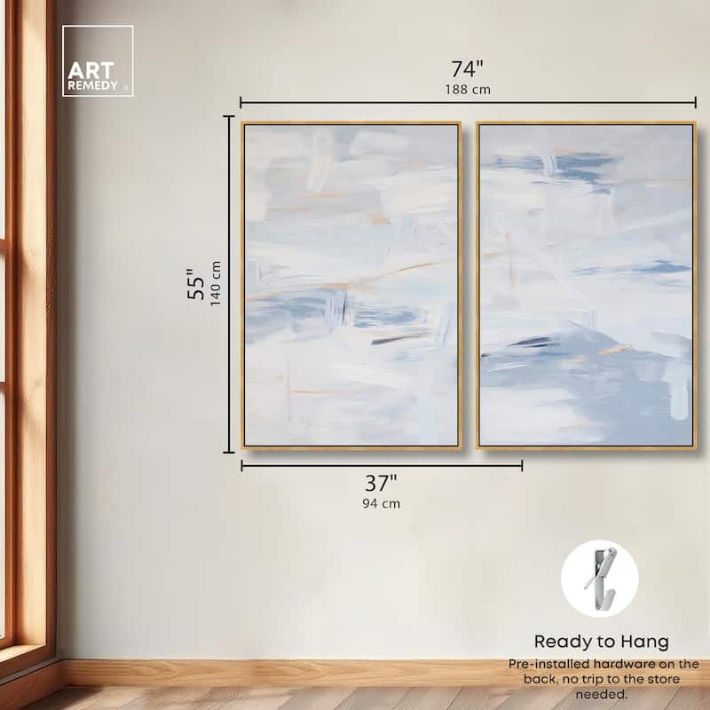 Frozen in Time I Canvas Set of 2 by Art Remedy