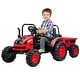 preview thumbnail 21 of 24, Kids Ride on Tractor with Tiltable Trailer 6 Wheels Red