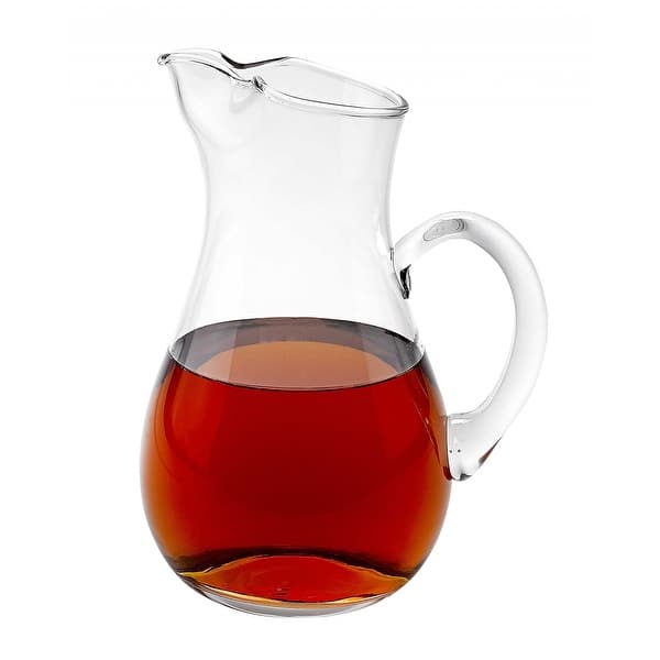 slide 1 of 1, Mouth Blown Ice Tea Martini or Water Glass Pitcher 36 oz - 6" W x 8" D x 9.5" H
