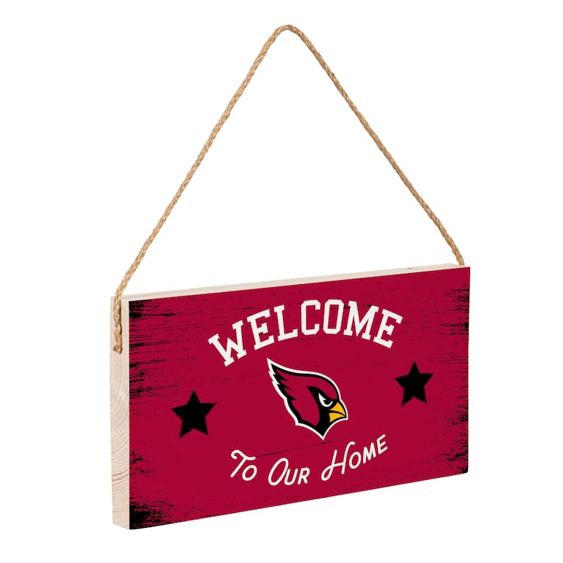 Arizona Cardinals Wooden Door Decor Wall Sign - Multi-Color