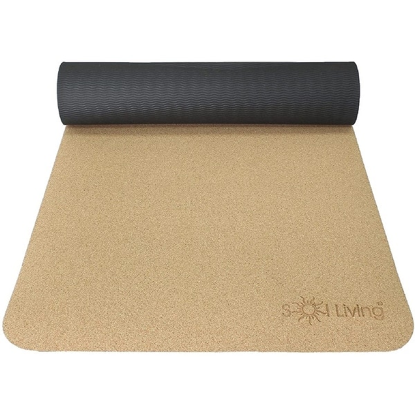 Sol Living Yoga Mat Cork Non Slip Extra Thick Exercise Mat for Yoga,  Pilate, Mediation - Brown - 24 -In x 72 -In - On Sale - Bed Bath & Beyond -  32530202