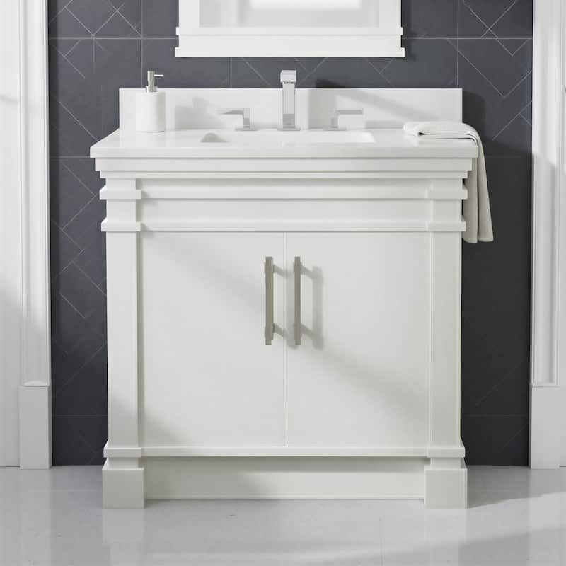Frank Lloyd Wright USONIA® Harmony 36-inch Wood Sink Vanity - White