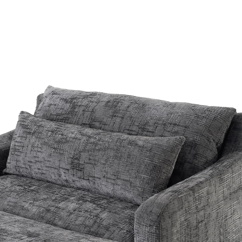 GDFStudio - 93.7" Modular Chenille Sectional Sofa Bed with USB