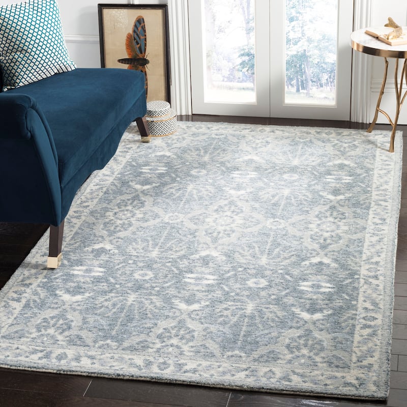 SAFAVIEH Handmade Restoration Vintage Boho Miriyam Oriental Wool Rug - 4' x 6' - Blue
