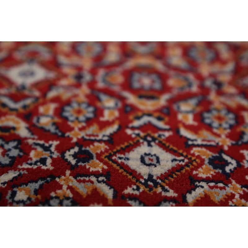 Geometric Red Tabriz Turkish Area Rug Machine Made Carpet - 9'8"x 12'10"