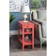 Copper Grove Aubrieta1 Drawer Chairside End Table with Shelves - Coral