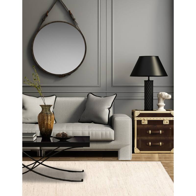 ECARPETGALLERY Braid weave Sienna Tan Wool Rug - 5'0 x 8'1