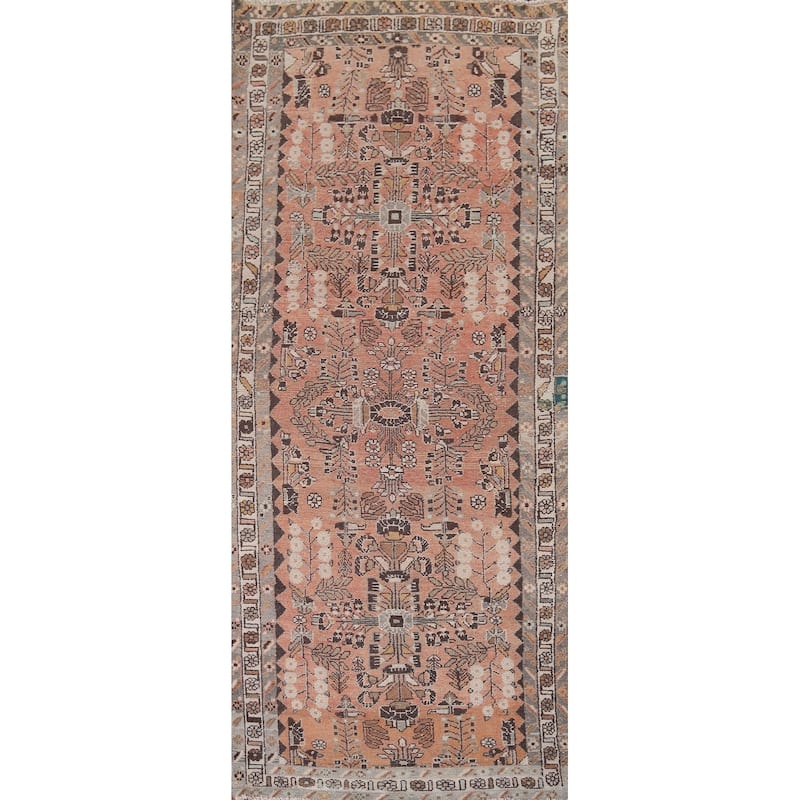 Lilian Persian Vintage Runner Rug Hand-Knotted Wool Carpet - 3'8" x 9'9"
