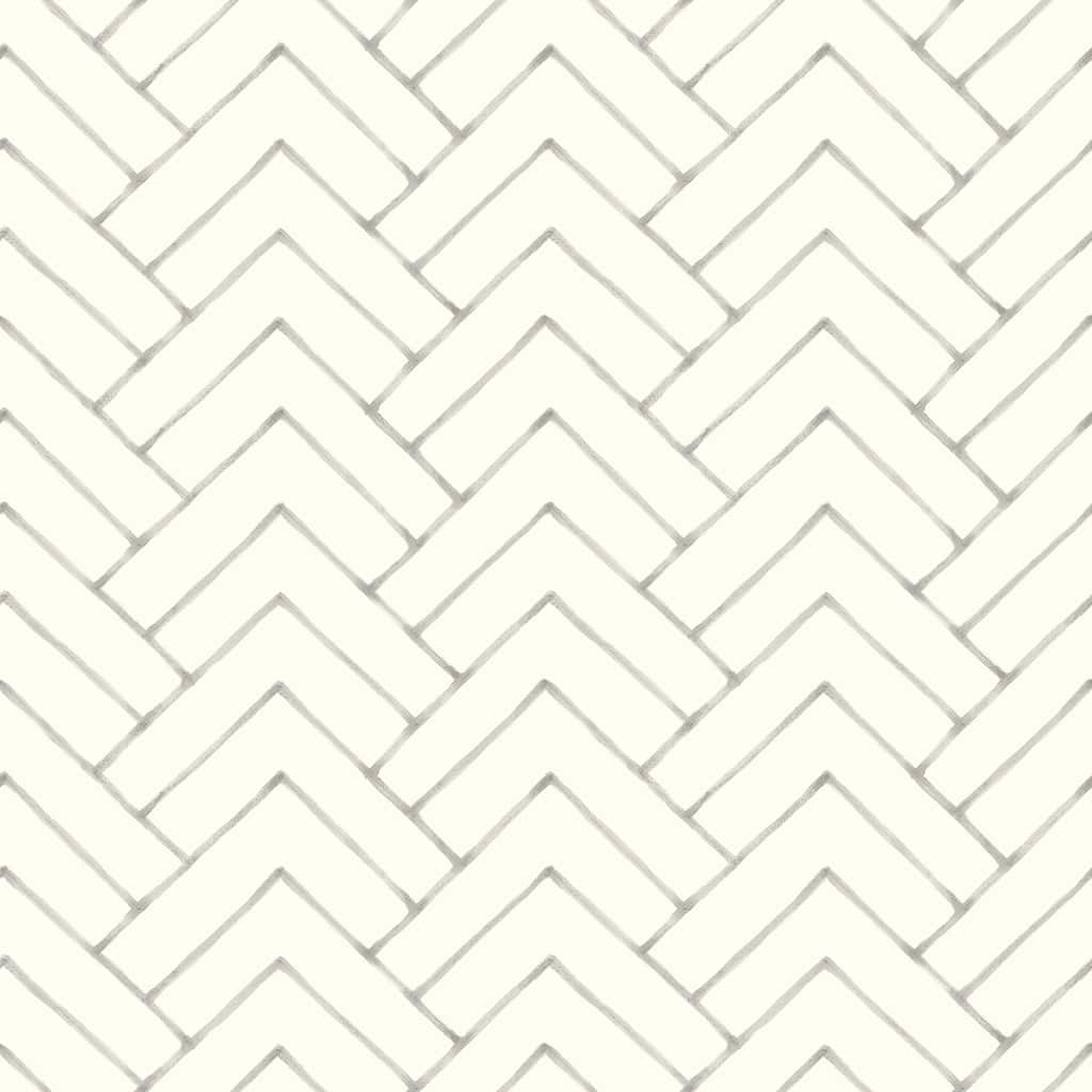 Chesapeake Oswin Grey Tiered Herringbone Wallpaper