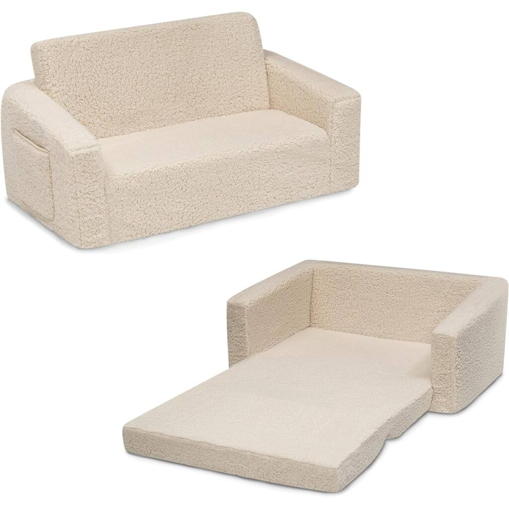 Flip-Out 2-in-1 Convertible Sofa to Lounger for Kids