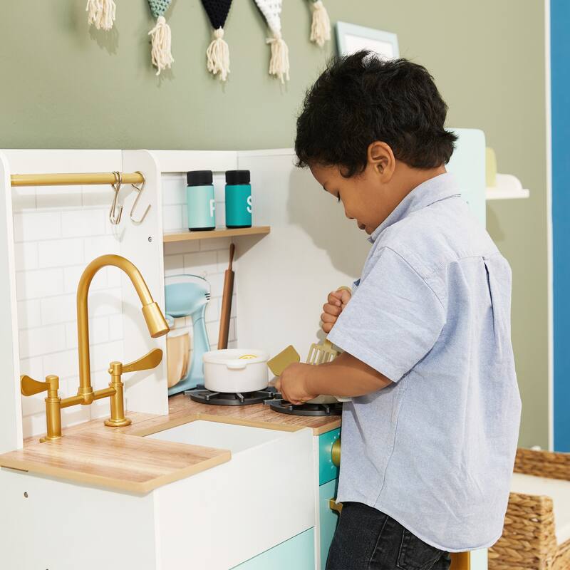 Teamson Kids Little Chef Biscay Delight Kids Wooden Play Kitchen