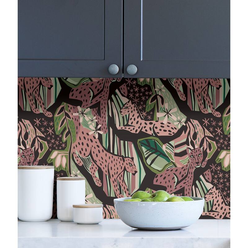 Pip & Lo Plum Cat Nap Peel & Stick Wallpaper