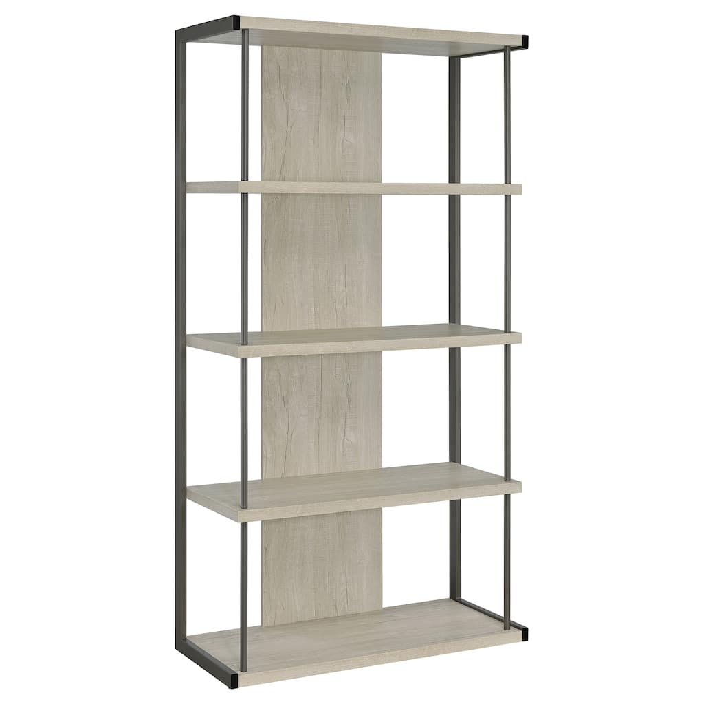 Loomis 72-inch 4-shelf Bookshelf Whitewashed Grey - 37.00" x 15.75" x 72.00"
