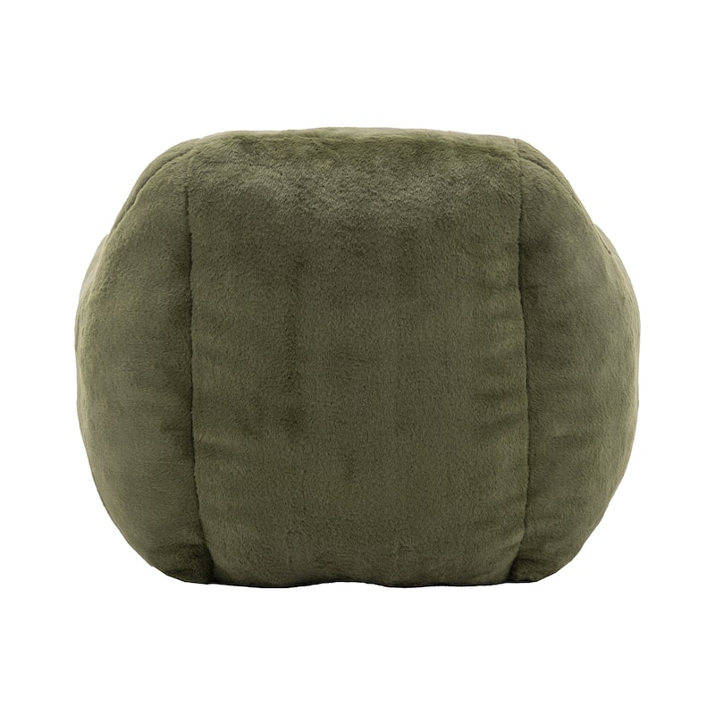 Comfy Bean Bag Sofa With Back Support, Faux Fur Bean Bag Chair For Adults And Kids