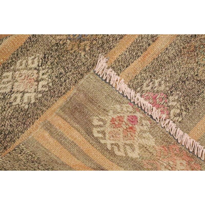 Hand Woven Oriental 100% Wool Carpet Southwestern Tribal Multi-Colored Kilim Area Rug - 8' 5'' X 5' 10''