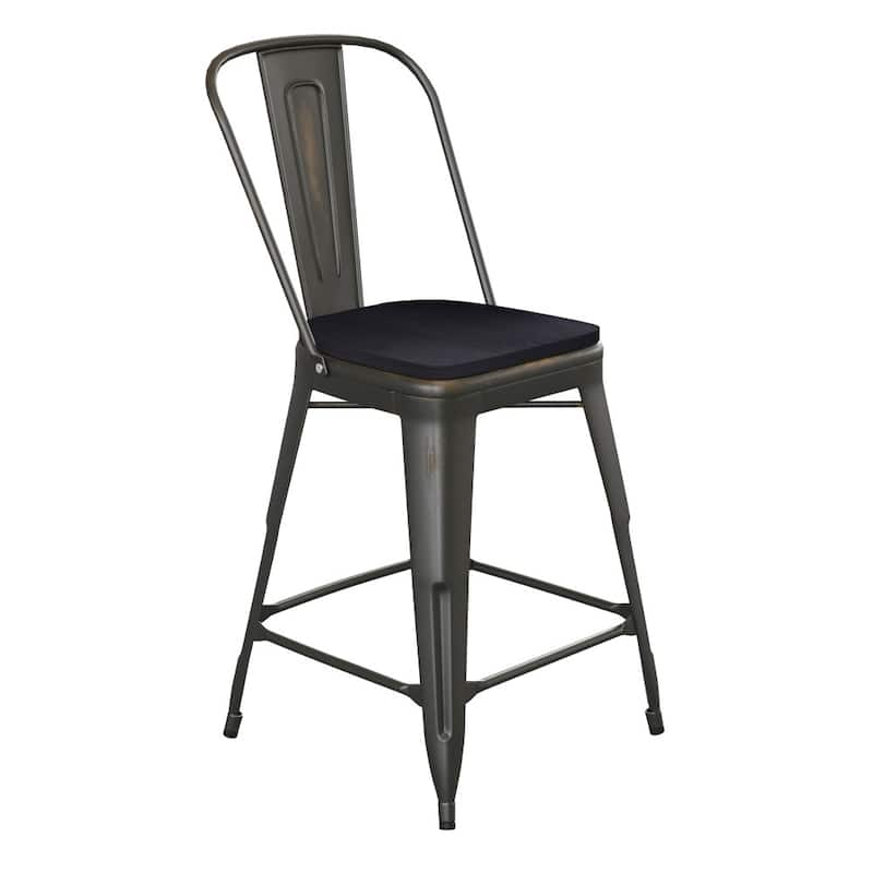 All-Weather Counter Height Stool with Poly Resin Seat