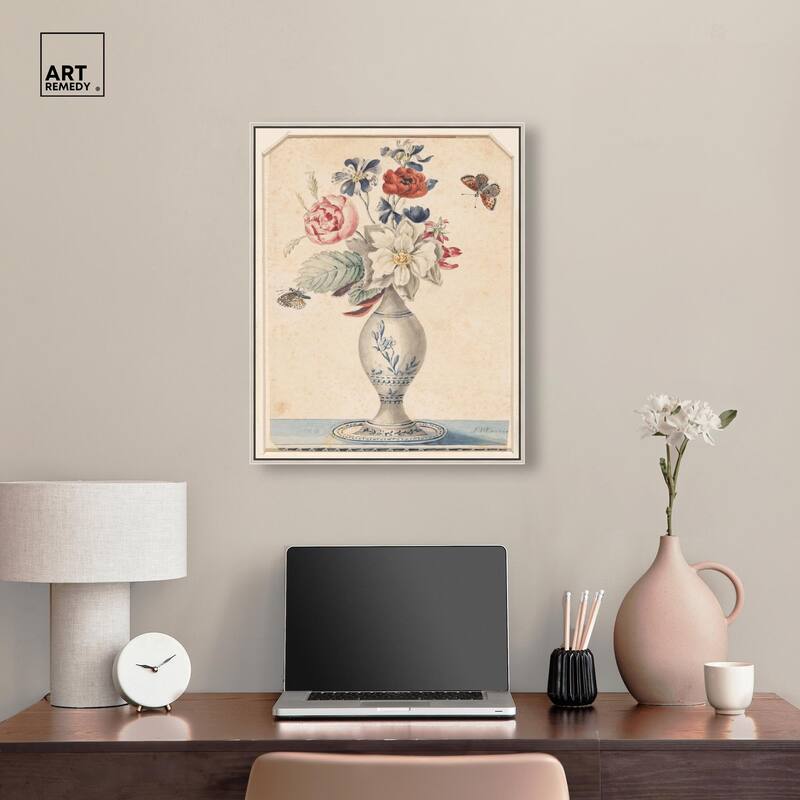 Vase with Flowers II 1850 Canvas by Art Remedy