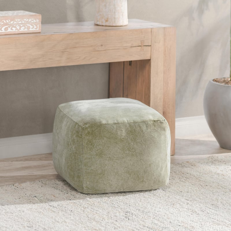 Villa by Classic Home Heirloom 18" Velvet Pouf
