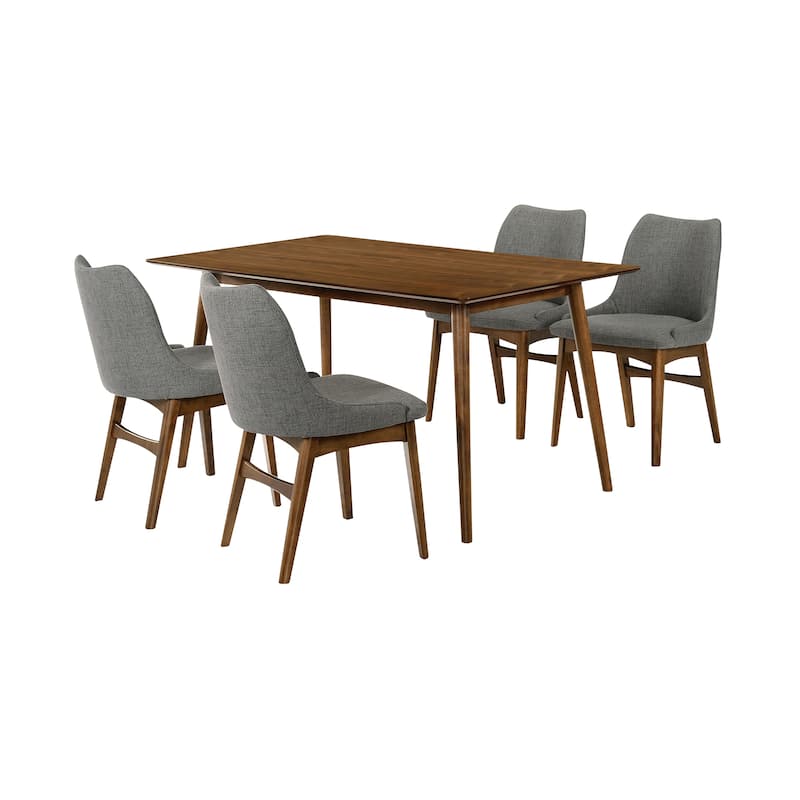 Westmont and Azalea Grey and Black Wood 5 Piece Dining Set