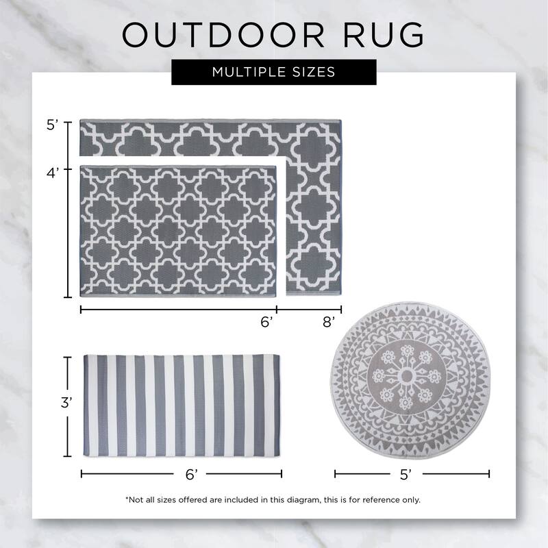 DII Multi-Striped Outdoor Rug