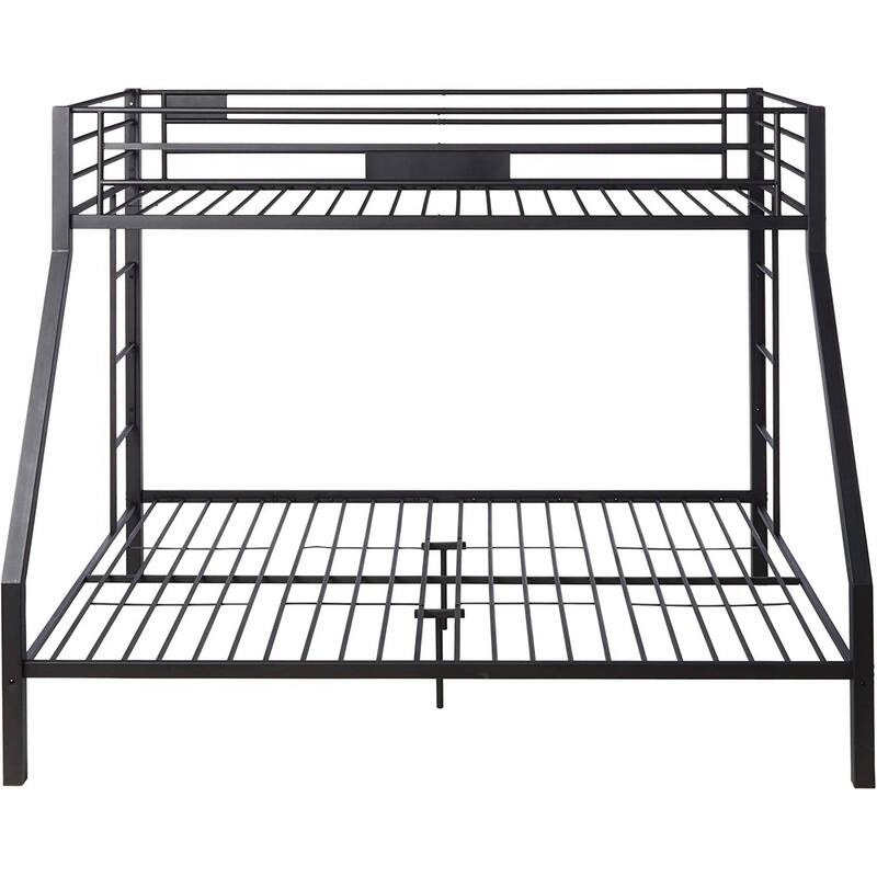 Metal Twin XL/Queen Bunk Bed, Black Sand